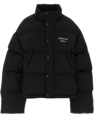 Balenciaga Cotton Blend Down Jacket - Black