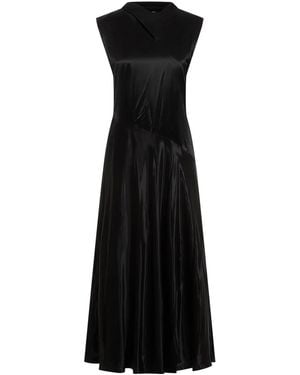 Jil Sander Cupro Long Dress - Black