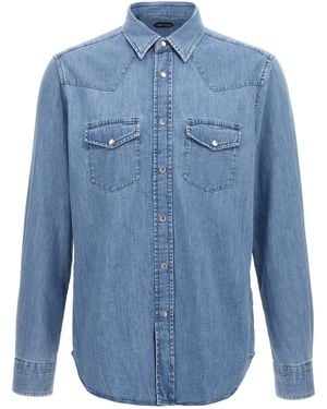 Tom Ford Denim Shirt - Blau
