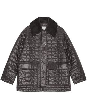 Ganni Quilted Nylon Jacket - Grey