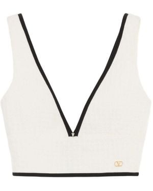Valentino Cotton Tank Top - Natural