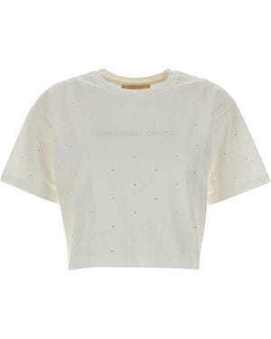 MICHAEL Michael Kors Ovrszd Mk Rhnstone T - White