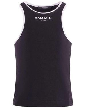 Balmain Undershirts With Logo - Blue