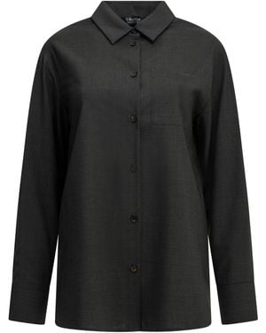 Max Mara Casual Shirt Made Of Virgin Wool - Black