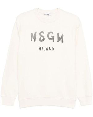 MSGM Sweatshirt With Logo - White