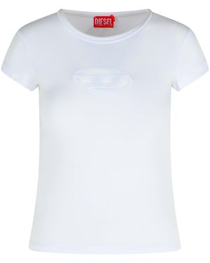 DIESEL Weiße Baumwoll -T -Shirt