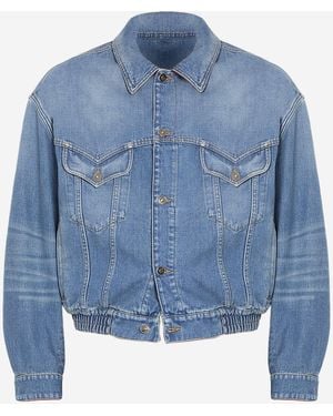 Versace Jeansjacke aus -Baumwolle - Blau
