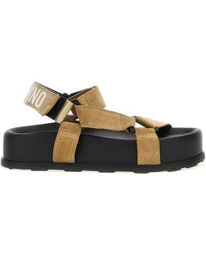 Moschino Suede Sandals - White