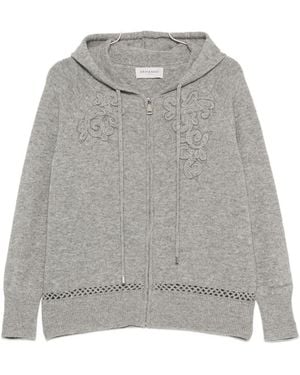 ERMANNO FIRENZE Wool And Cashmere Hoodie - Grey