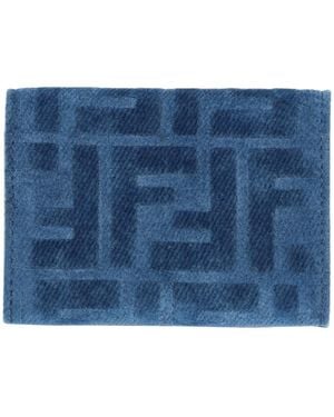Fendi Portafoglio "Micro Trifold Baguette" - Blue