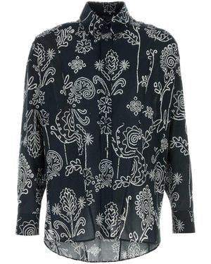 Giorgio Armani Printed Cotton Shirt - Black