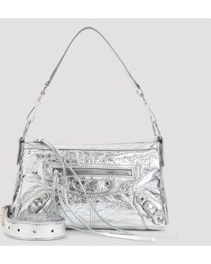 Balenciaga Bolso Le City Moto Mini - Gris