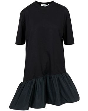 MSGM Kleedjes ,Zwart ,Katoen Korte Jurk