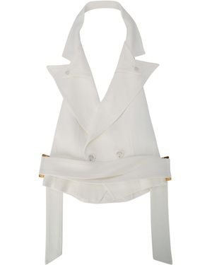 Elisabetta Franchi Jackets And Vests - White
