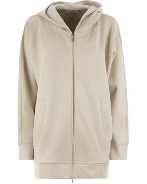 Max Mara Verbano Cotton Jersey Sweatshirt - Natural
