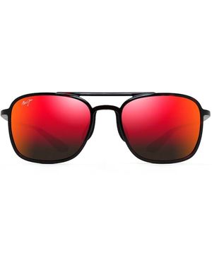 Maui Jim Gafas De Sol Keokea Mj0447 S 003 Negro Taupe/Hawaii Lava Unisex Polarizado - Rojo