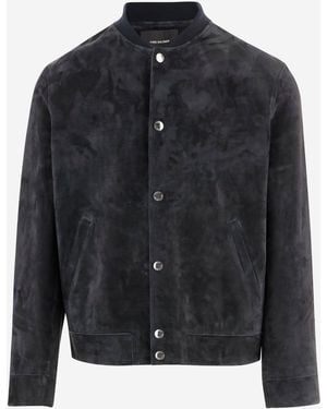 Yves Salomon Suede Jacket - Black