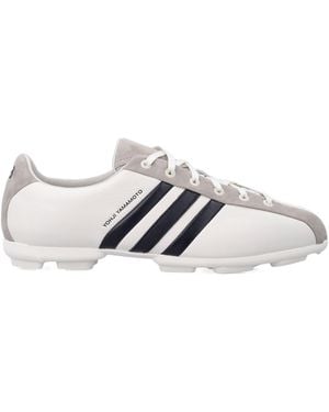 Y-3 Field Leather And Suede Trainers - Metallic