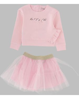 KARL LAGERFELD Mini Chic Girls' Dress Set - Pink