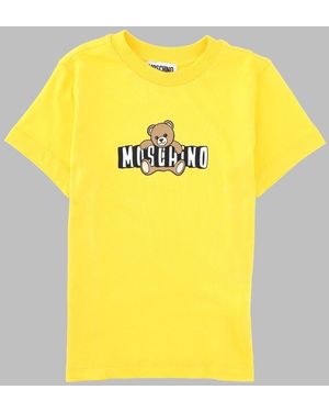 Moschino T Shirt Con Stampa Logo - Yellow