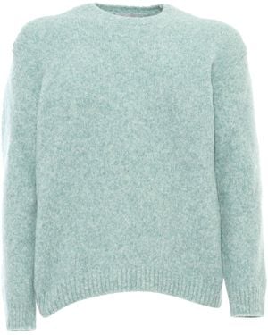 Sette Fili Cashmere Sieben Kaschmirkinder rasierten Hals und Handgelenk - Grün