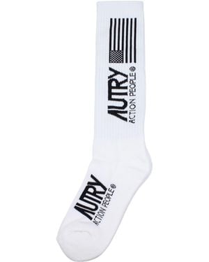 Autry Calze E Calzini Donna Cotone Bianco/Nero - White