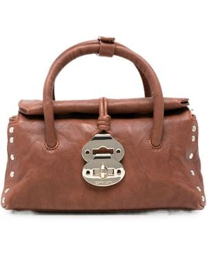 Zanellato Postina Baby Lambskin Leather Top Handle Bag - Brown