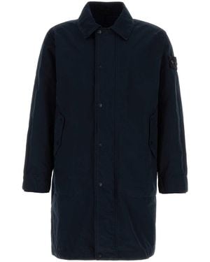 Stone Island Midnight Polyester Blend Trench Coat - Blue