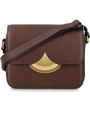 Sessun Sessùn Diviluz Lizard-Print Small Leather Bag - Brown