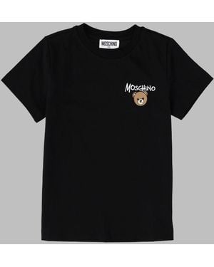 Moschino Girls T-Shirt With Short Sleeves - Black