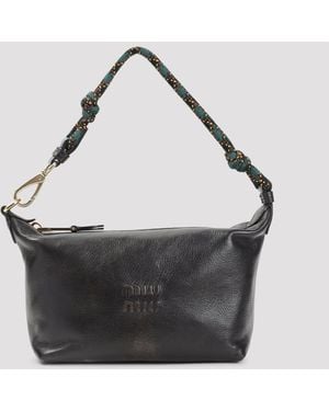 Miu Miu Bolso De Piel - Negro