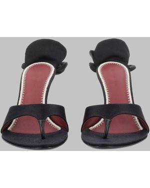 Magda Butrym Satin Toe-Post Sandals Viscose - Black
