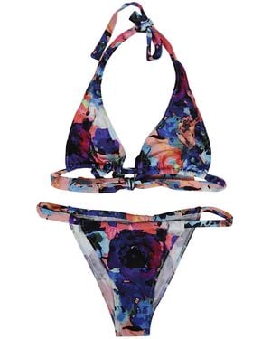 Feel me fab Miami Bikini impreso Bikini - Azul