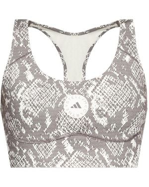 adidas By Stella McCartney Sport-Bh Mit Schlangen-Print - Grau