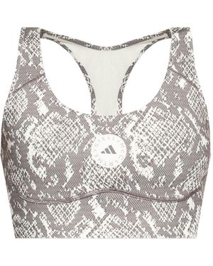 adidas By Stella McCartney Sport-BH mit Schlangen-Print - Grau