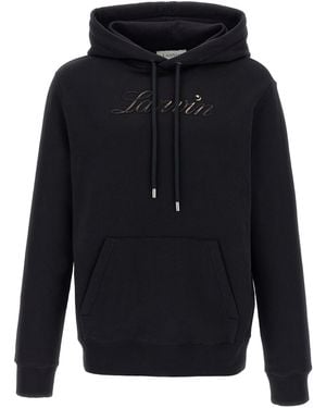 Lanvin Sudadera con capucha del logotipo de - Azul