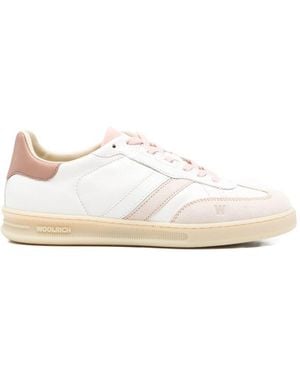 Woolrich Double U Leather Sneakers - White