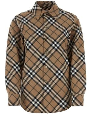 Burberry Embroidered Polyester Blend Shirt - Grey