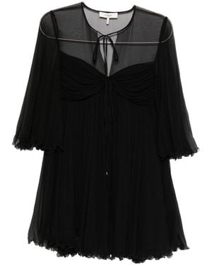 Chloé Silk Mini Dress - Black