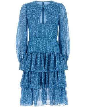 Valentino Garavani Printed Silk Dress - Blue
