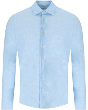 ARCHIVIUM Linen Effect Shirt - Blue