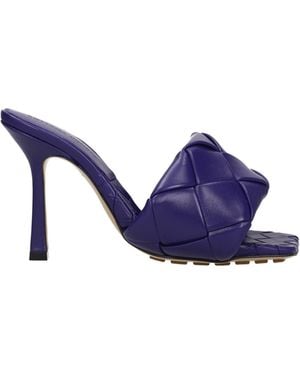 Bottega Veneta Damens Sandalen Lila Leder - Blau