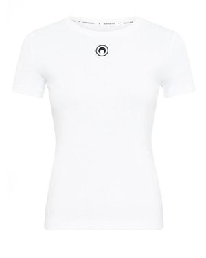 Marine Serre T Shirt "Moon" - White