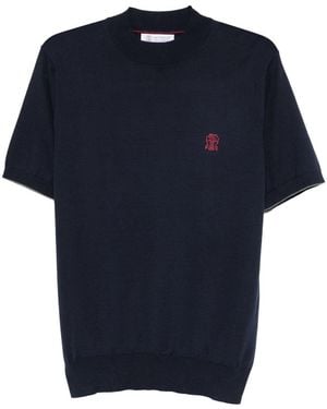 Brunello Cucinelli Katoenen Trui - Blauw
