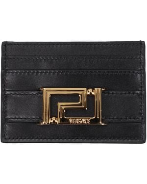 Versace Leather Document Holder - Black