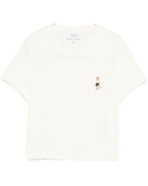 Maison Kitsuné Dressed Fox Cotton T-Shirt - White