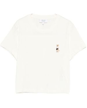 Maison Kitsuné Dressed Fox Cotton T-Shirt - White
