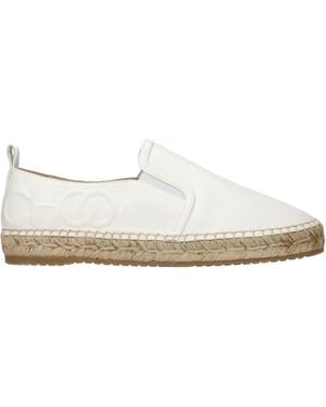 Jimmy Choo Lychee Espadrilles Leather/Latte - White