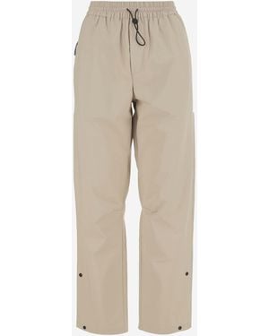 Autry Nylon Jogging Pants With Drawstring - Natural