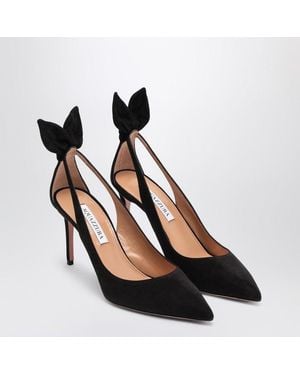 Aquazzura Suede Deneuve Court Shoes - Black